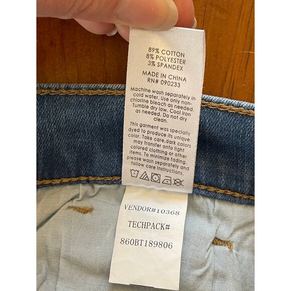 Pacsun Womens High Rise Jeggings Size 24 Two Toned Stretch Raw Hem Straight Leg - Picture 5 of 8